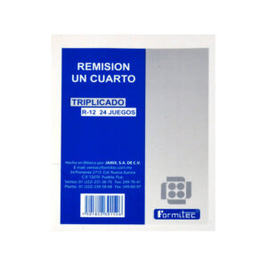 Block de remision triplicado