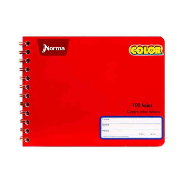 Cuaderno con dole espiral forma italiana cuadro chico Norma