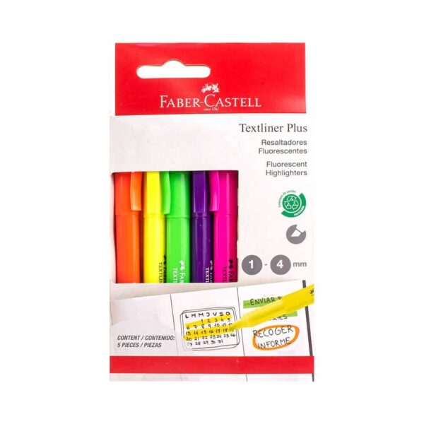 Marcatextos Faber Castell Textliner plus fluorescentes